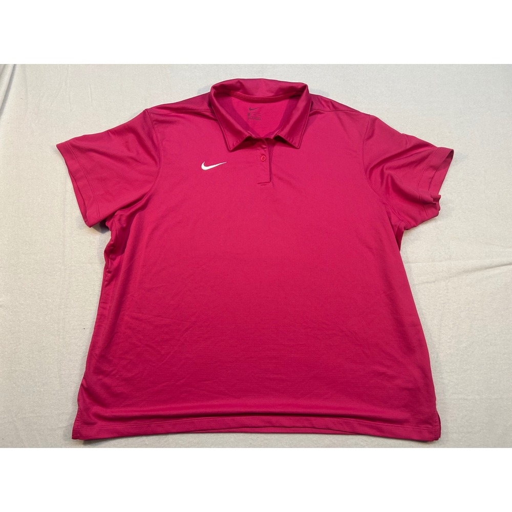 Nike Mens Pink Short Sleeve Performance Golf Polo Shirt Size XXL